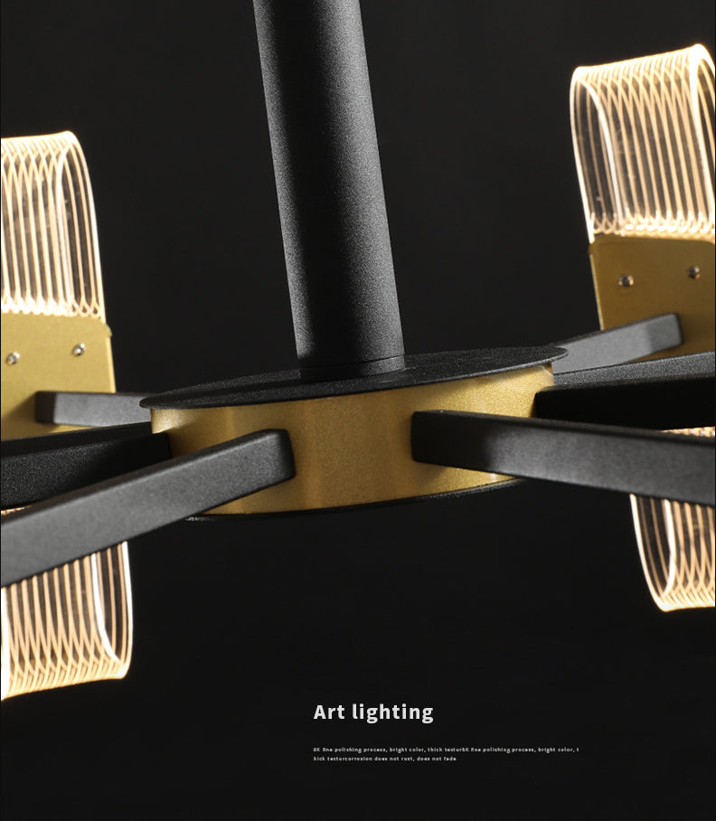 Starburst Metal Chandelier Lighting Contemporary Style LED Pendant Lighting Partramure