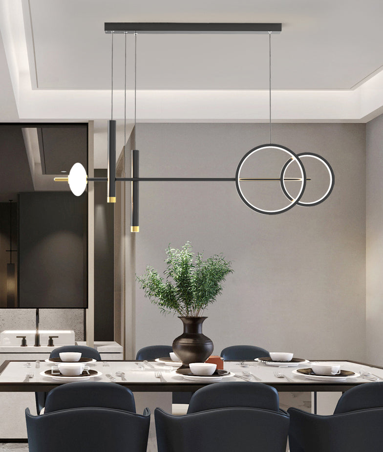 Modern Cylinders Island Chandelier Lights Metal Island Pendant