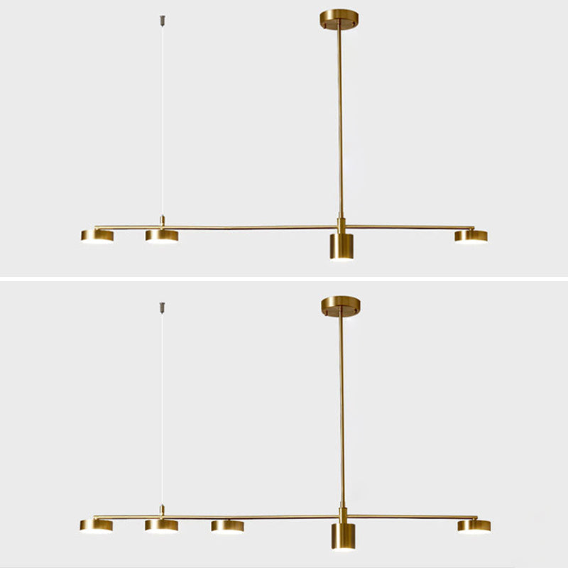 Mid-Century Linear Island Light Fixtures Metal Island Lamps