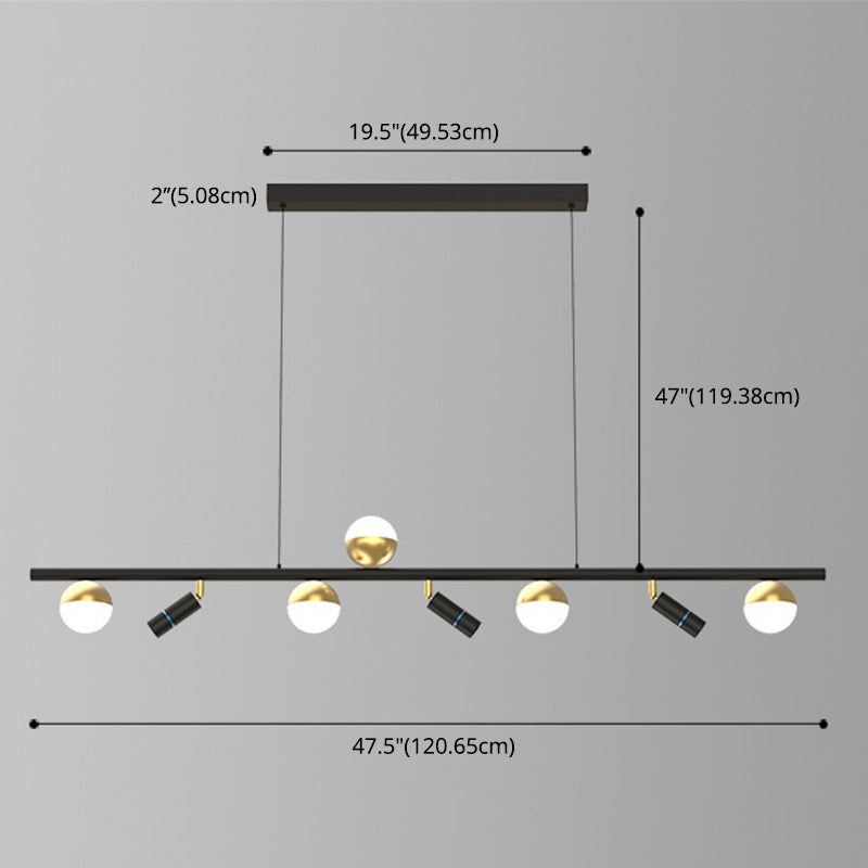 Angle Adjustable Multi Light Spotlight Modern Style Cylinder LED Island Light Downlight Lighting Fixture for Dining Room