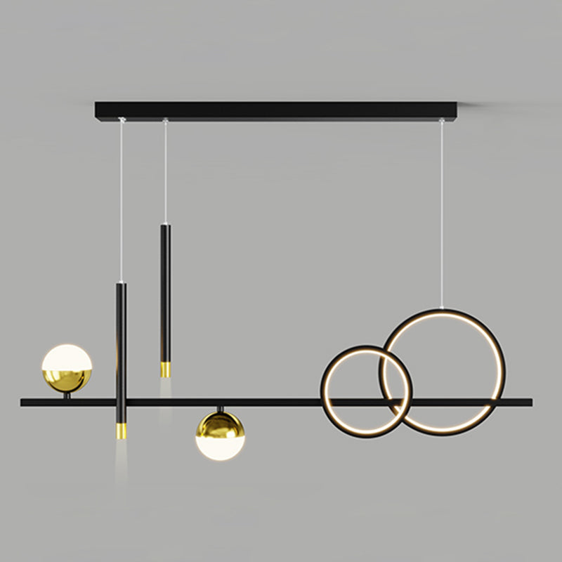 Modern Straight Bars Island Chandelier Lights Metal Island Lighting