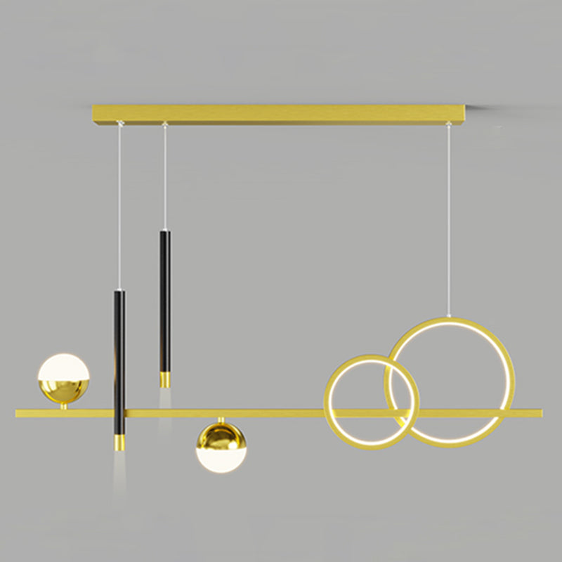 Modern Straight Bars Island Chandelier Lights Metal Island Lighting