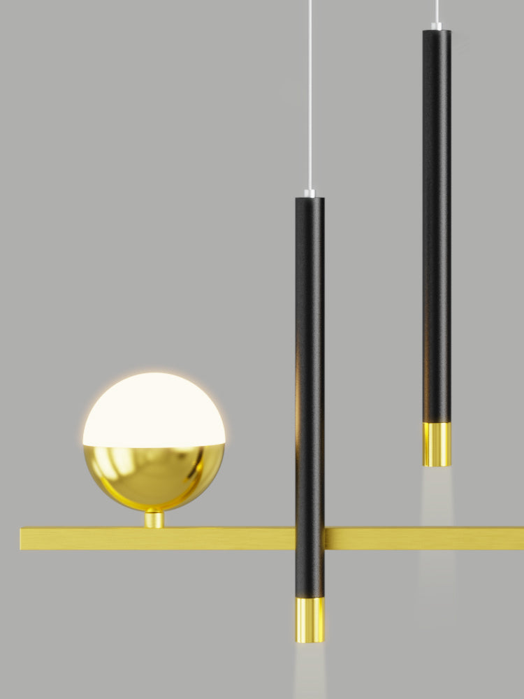 Modern Straight Bars Island Chandelier Lights Metal Island Lighting