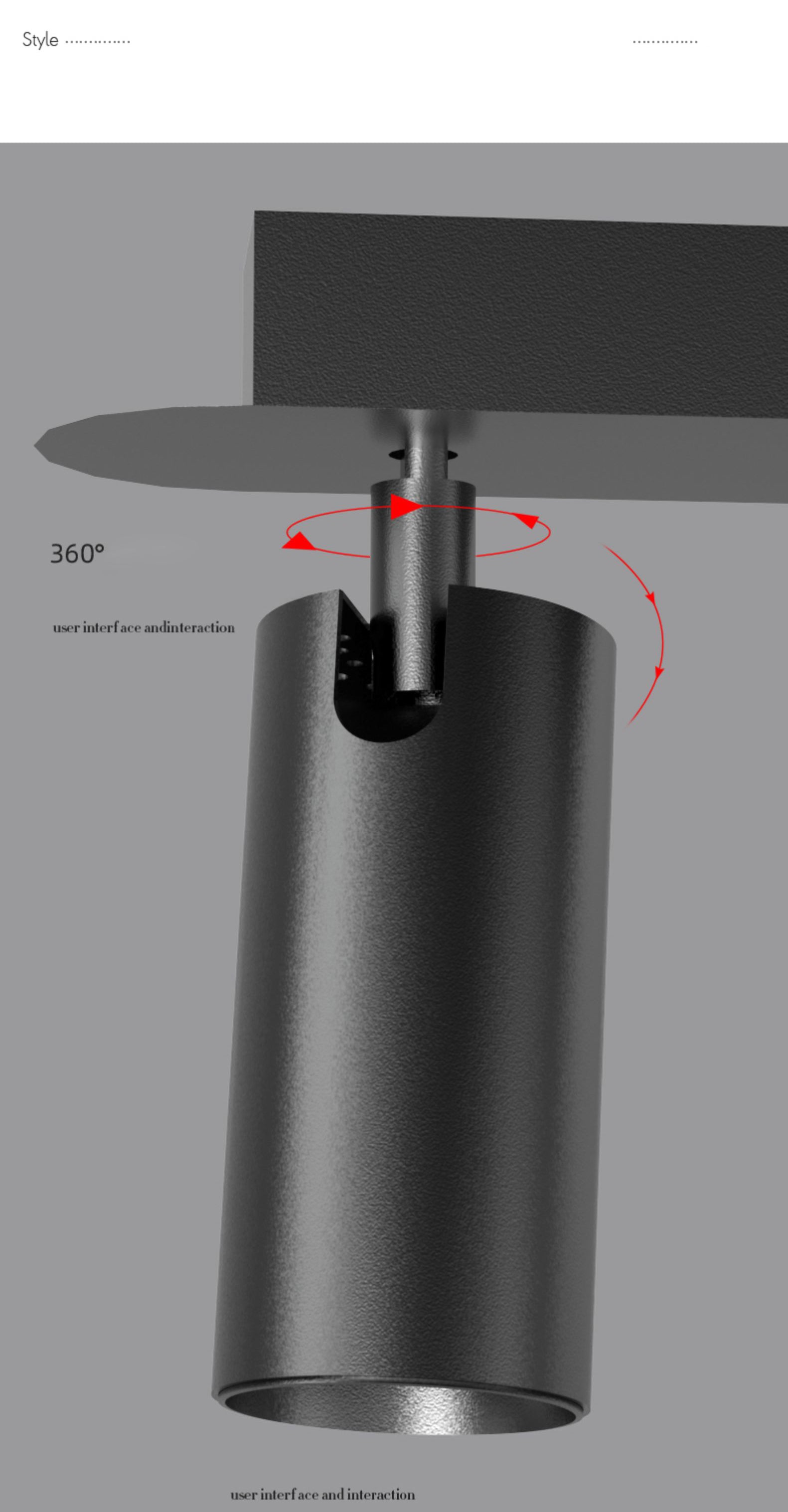 Torch-shaped LED Island Light with 360° Adjustable Spotlight Design Dining Room Lighting Fixture