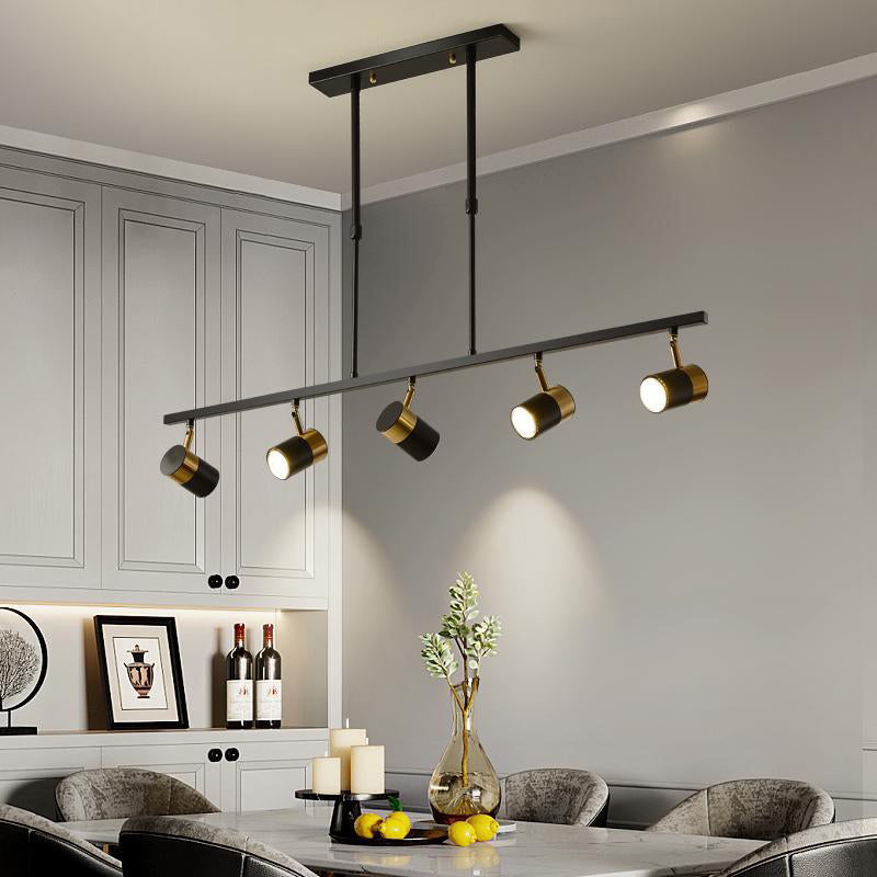 Modern Cylinders Island Chandelier Lights Metal Island Pendant
