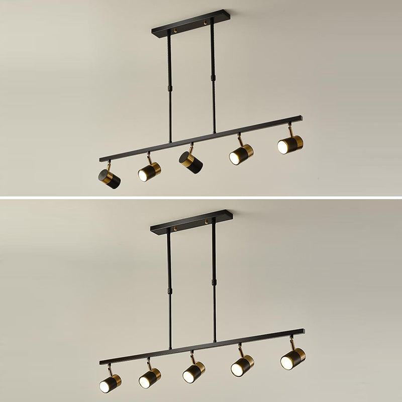 Modern Cylinders Island Chandelier Lights Metal Island Pendant