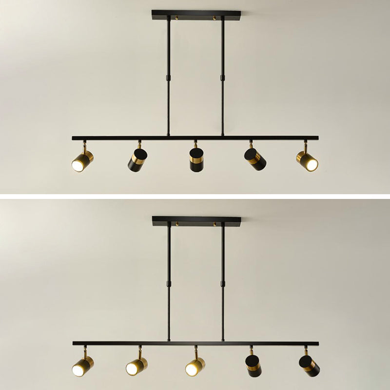 Modern Cylinders Island Chandelier Lights Metal Island Pendant