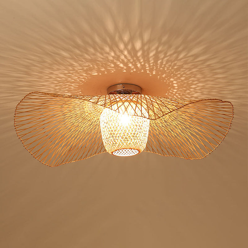 Lámpara semiincorporada distorsionada 1 lámpara Ratán lámpara incorporada China