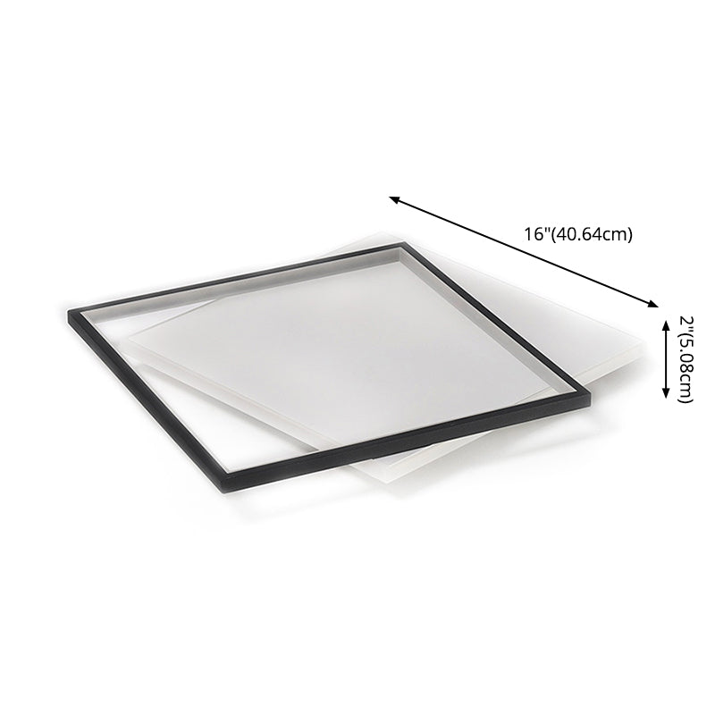 Squared Flush Mount Lighting Minimalist Metal Black-White LED Flush Ceiling Light Fixture