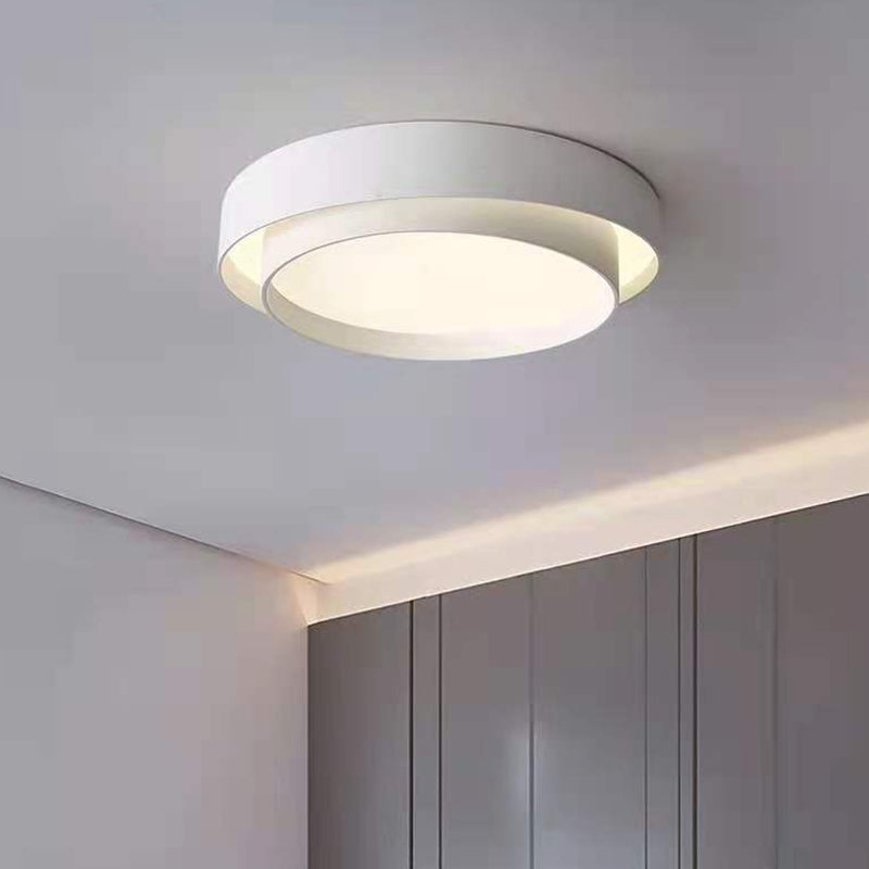 Plafonnier encastré en métal à Double cercle, luminaire de plafond encastré à LED Simple
