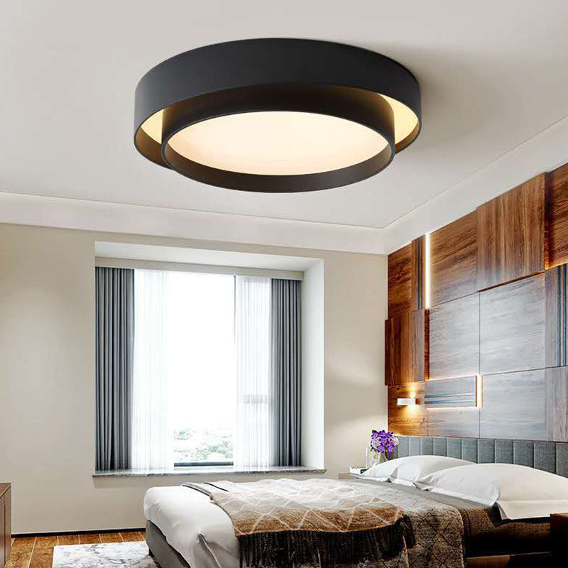 Plafonnier encastré en métal à Double cercle, luminaire de plafond encastré à LED Simple