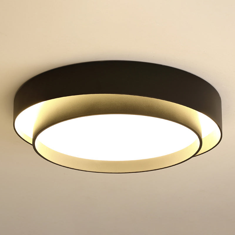 Plafonnier encastré en métal à Double cercle, luminaire de plafond encastré à LED Simple
