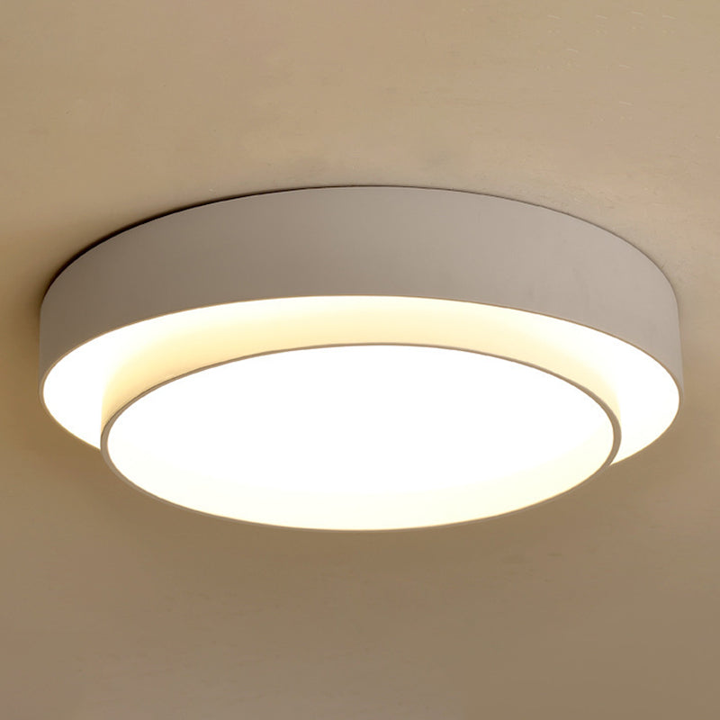 Plafonnier encastré en métal à Double cercle, luminaire de plafond encastré à LED Simple