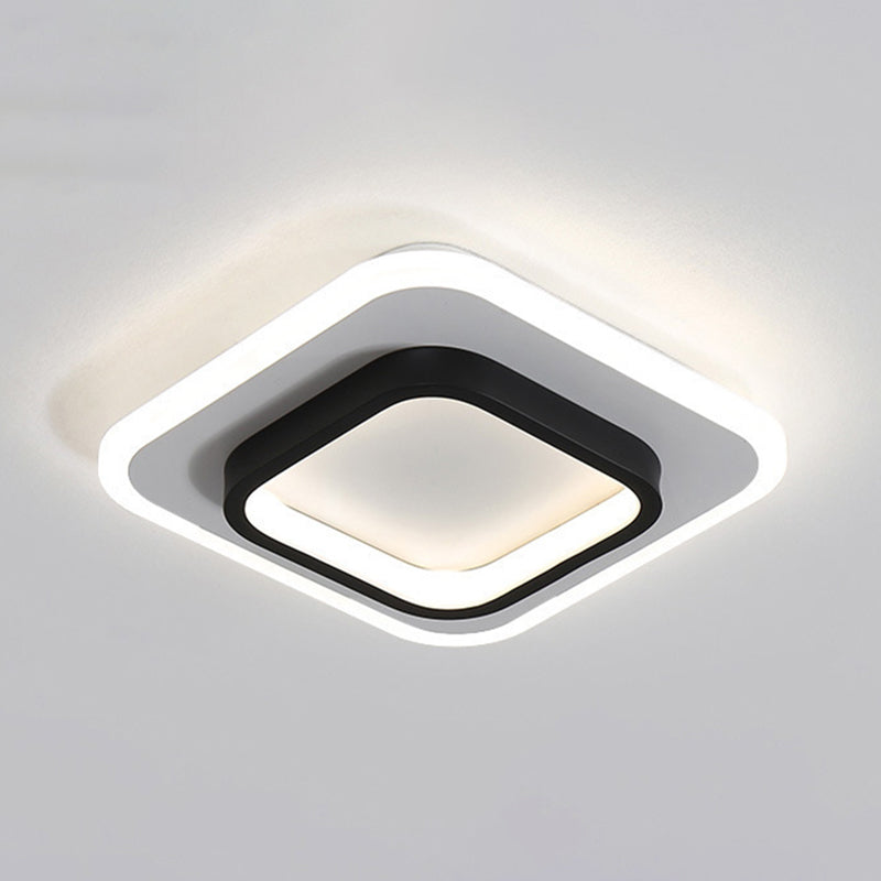 Geometrische gangpad inbouwlamp Acryl LED moderne inbouwplafondlamp in zwart-wit