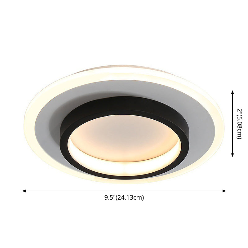 Geometrische gangpad inbouwlamp Acryl LED moderne inbouwplafondlamp in zwart-wit