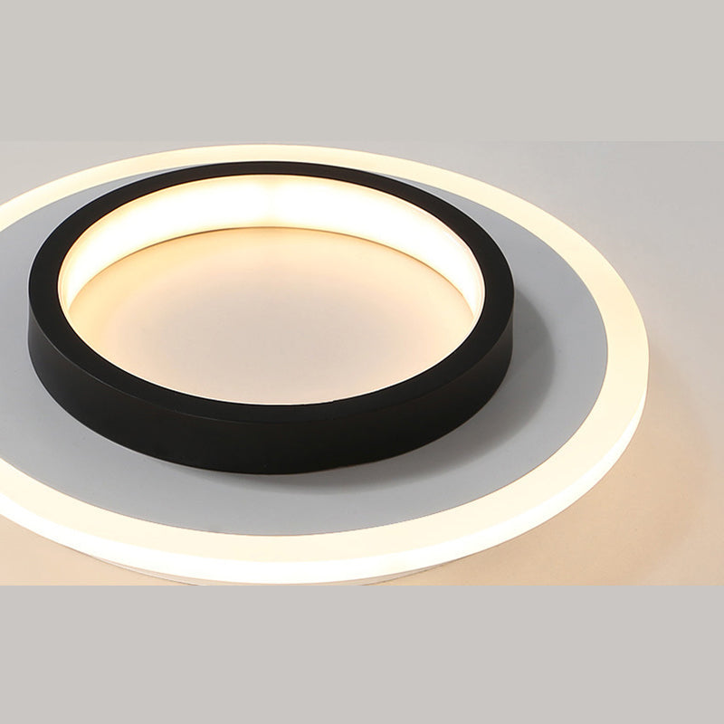 Geometrische gangpad inbouwlamp Acryl LED moderne inbouwplafondlamp in zwart-wit