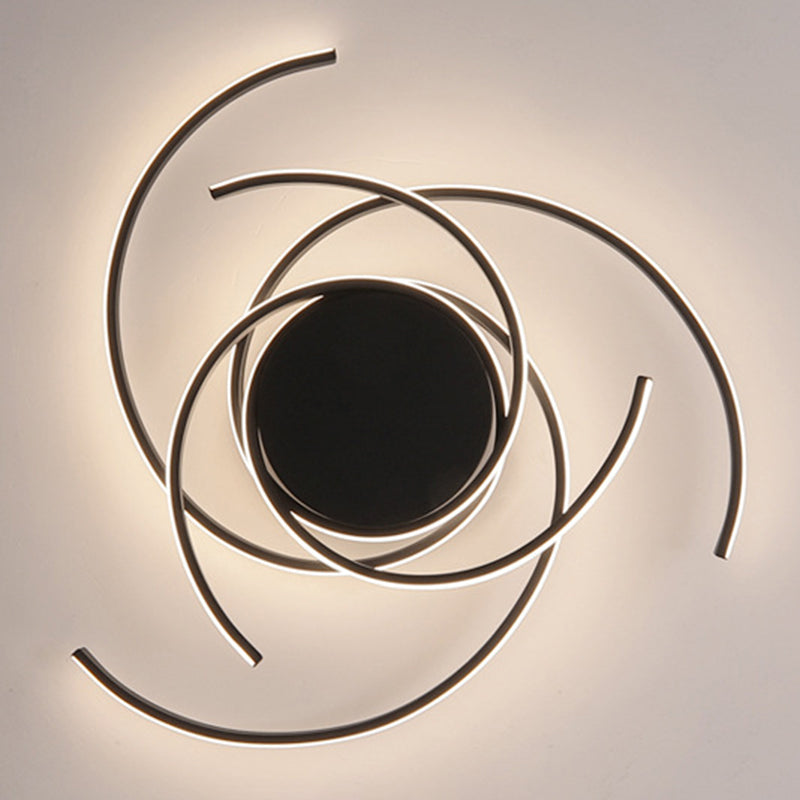 Lámpara empotrada en el techo con sombra de metal, lámpara LED de estilo minimalista montada en el techo