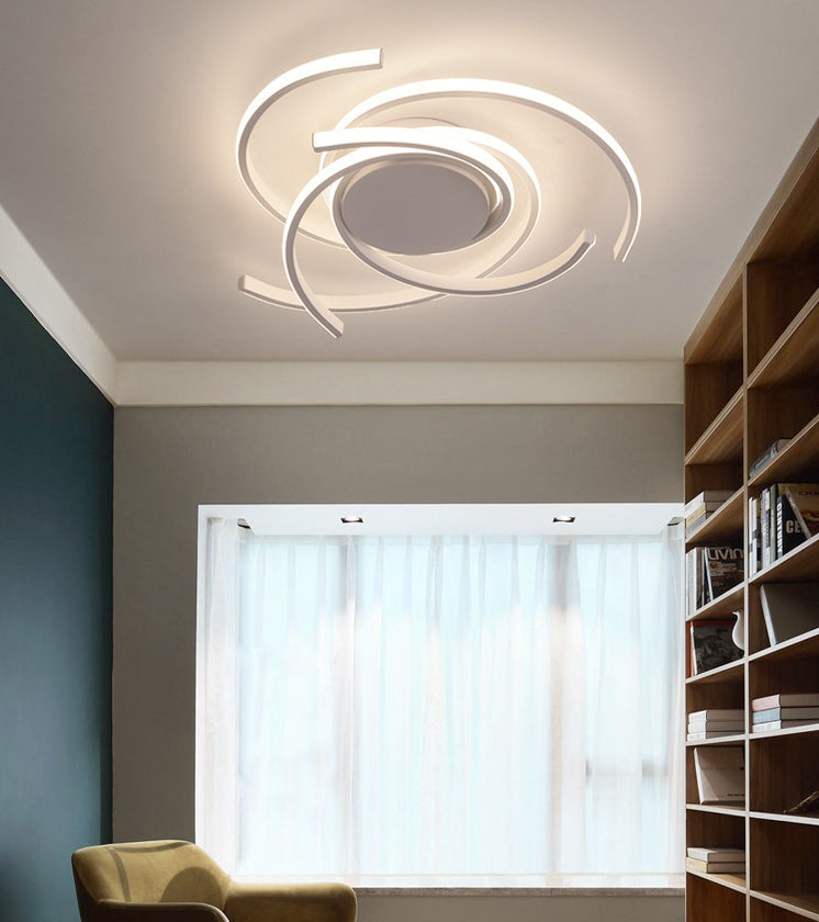 Lámpara empotrada en el techo con sombra de metal, lámpara LED de estilo minimalista montada en el techo