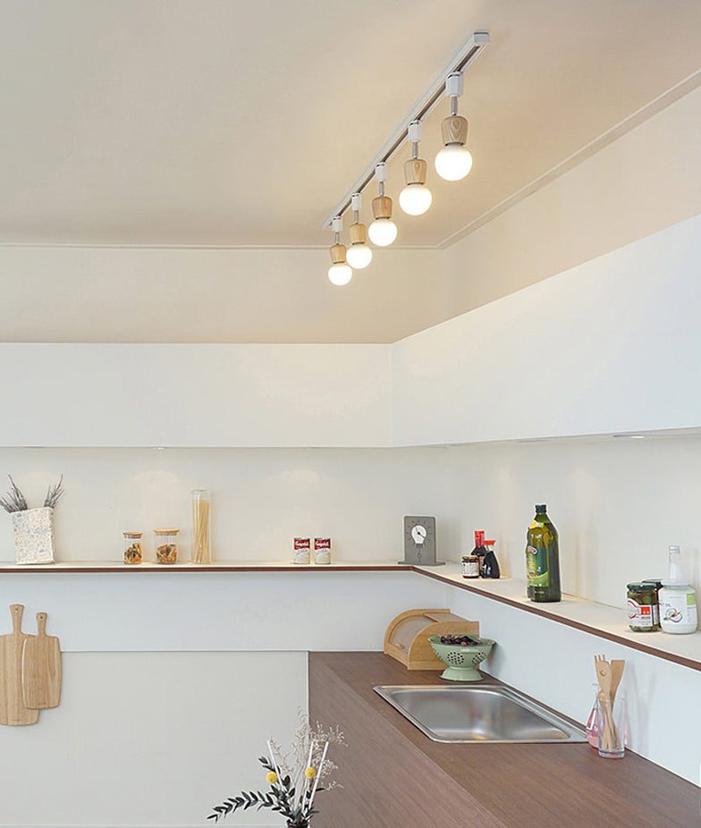 Japanse Stijl Solide Sood Track Licht Moderne Minimalistische Woonkamer Eetkamer Keuken Home Shop Commerciële Spotlight