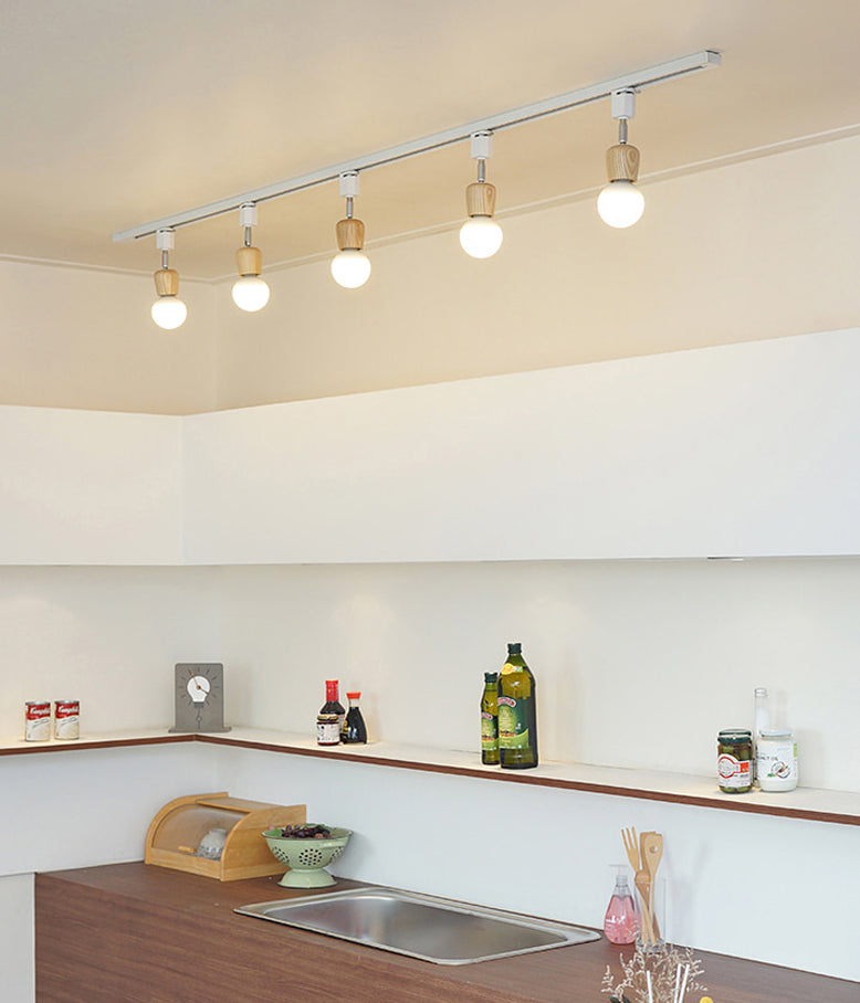 Japanse Stijl Solide Sood Track Licht Moderne Minimalistische Woonkamer Eetkamer Keuken Home Shop Commerciële Spotlight