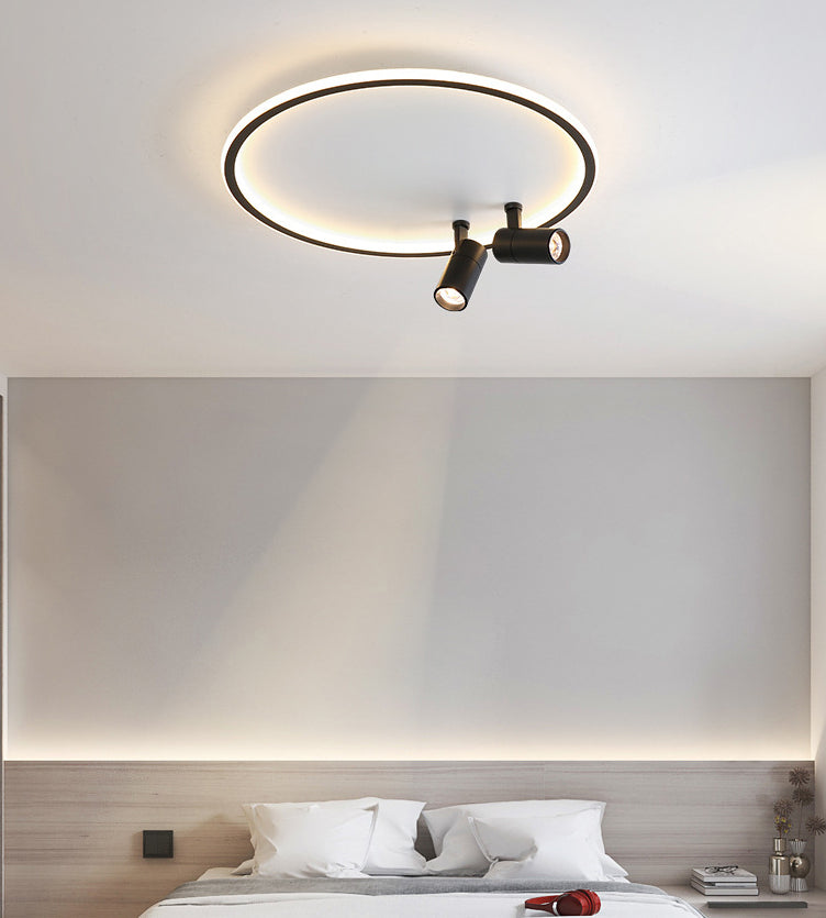 Eenvoud-Stijl Cirkel Flush Mount Verlichting Metaal LED Slaapkamer Plafond Licht Profiel