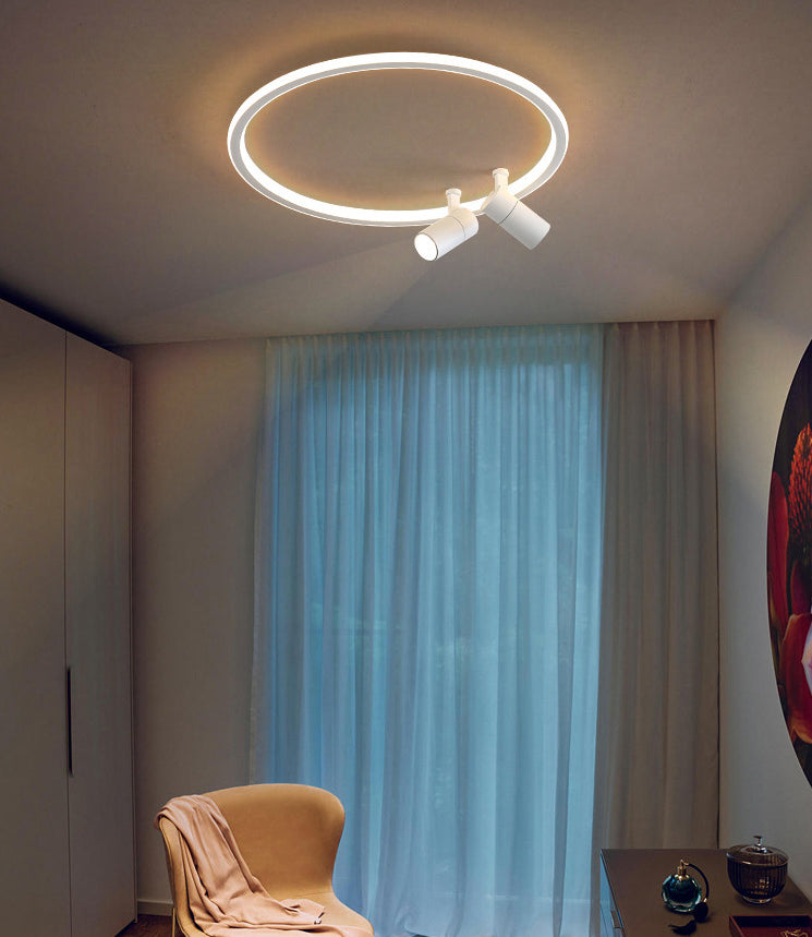 Eenvoud-Stijl Cirkel Flush Mount Verlichting Metaal LED Slaapkamer Plafond Licht Profiel