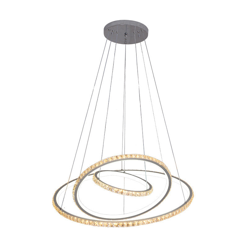 Lampada lampadina a 3 livelli Light Aibrowture Modern Crystal Gold Gold Soffio Light in 3 colori/Inner Calda esterna bianca esterna/Interna Bianca Calda esterna