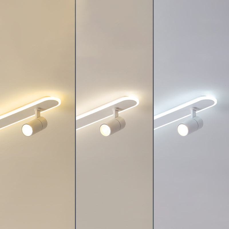 Zeitgenössische LED-Deckenleuchte, lineare Deckenleuchte mit Metallschirm