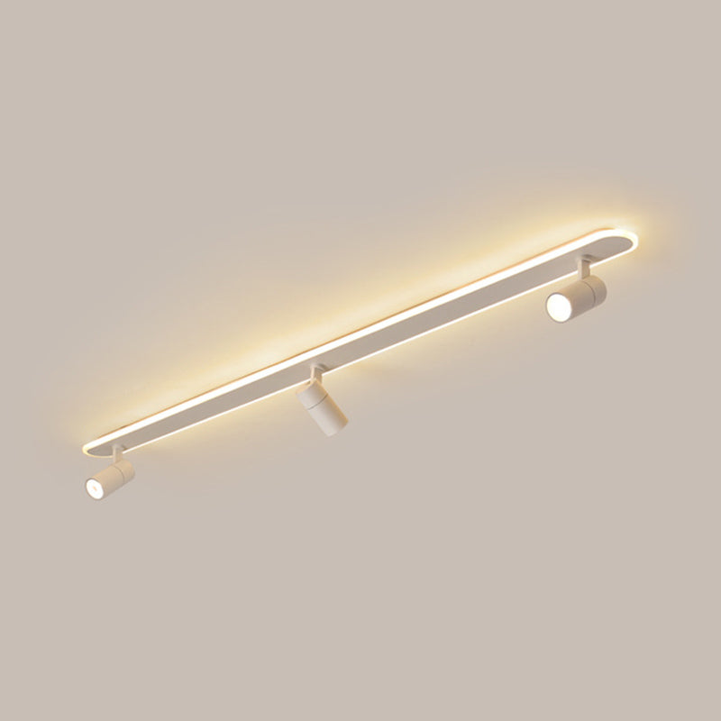 Zeitgenössische LED-Deckenleuchte, lineare Deckenleuchte mit Metallschirm