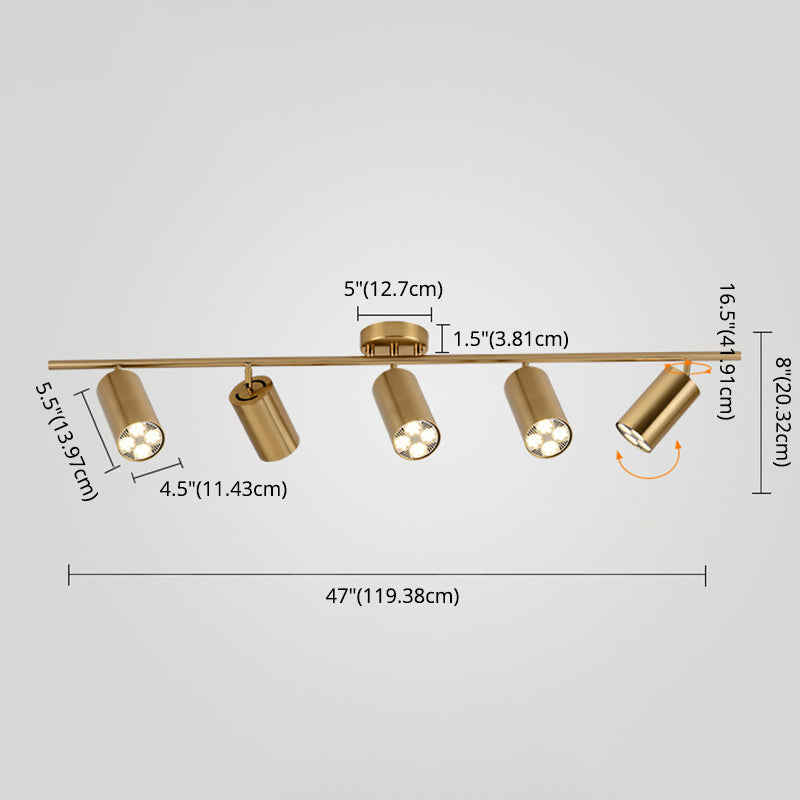 Ideas de iluminación sobre riel nórdico, guardarropa para el hogar, tienda de ropa comercial, fondo, foco dorado montado en superficie de pared
