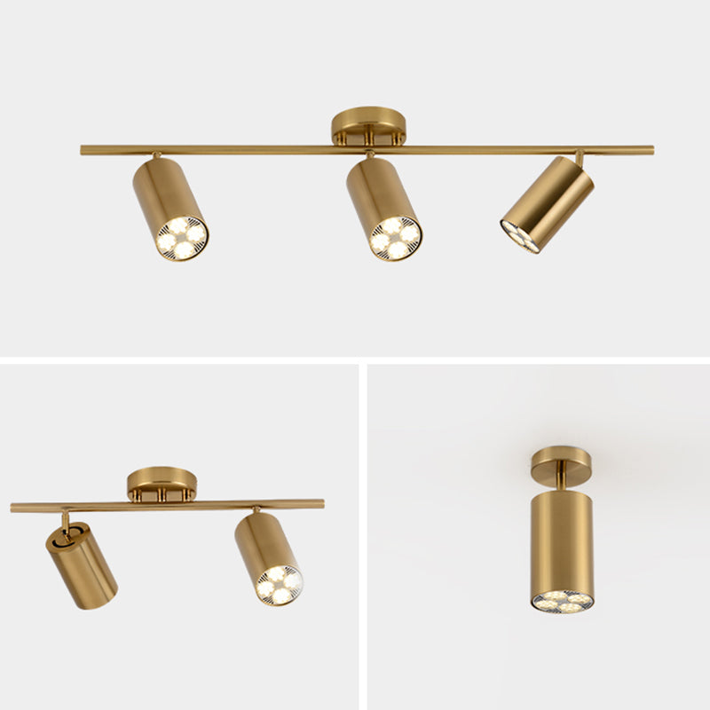 Ideas de iluminación sobre riel nórdico, guardarropa para el hogar, tienda de ropa comercial, fondo, foco dorado montado en superficie de pared