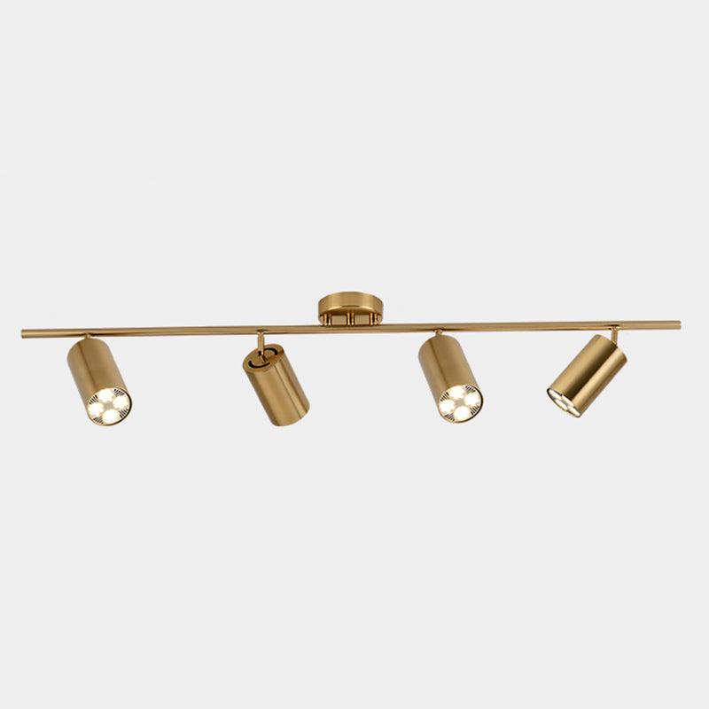 Ideas de iluminación sobre riel nórdico, guardarropa para el hogar, tienda de ropa comercial, fondo, foco dorado montado en superficie de pared