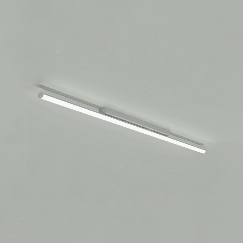 Lineare Deckenleuchte im minimalistischen Stil, LED-Beleuchtung aus Metall in Deckennähe
