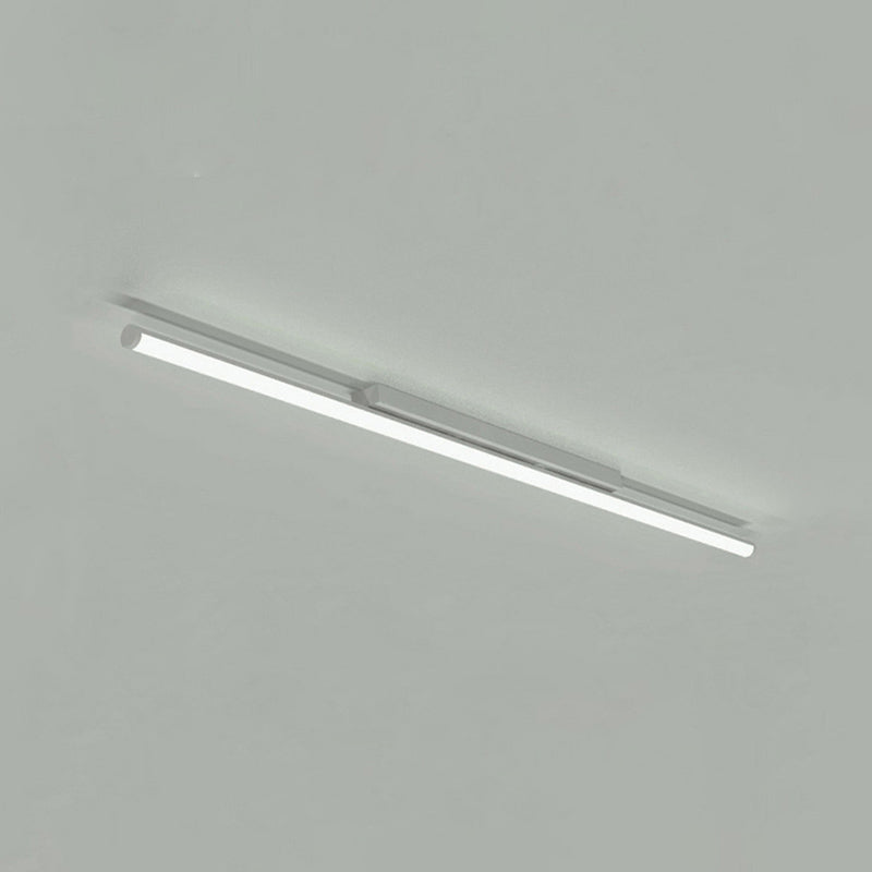 Lineare Deckenleuchte im minimalistischen Stil, LED-Beleuchtung aus Metall in Deckennähe
