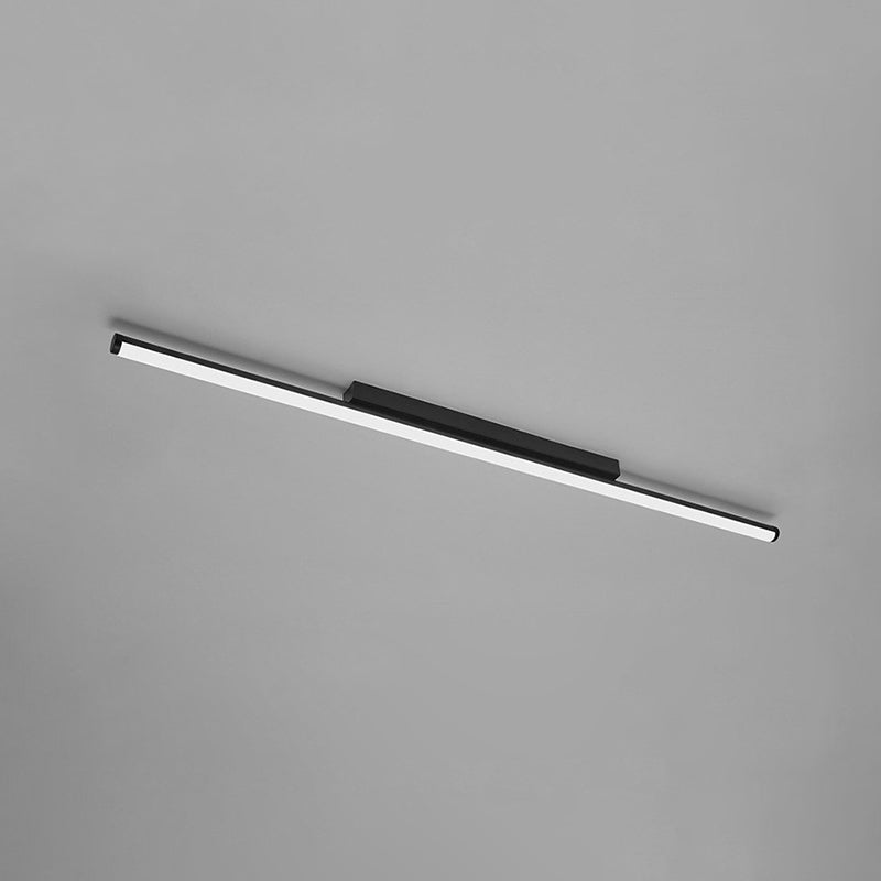 Lineare Deckenleuchte im minimalistischen Stil, LED-Beleuchtung aus Metall in Deckennähe