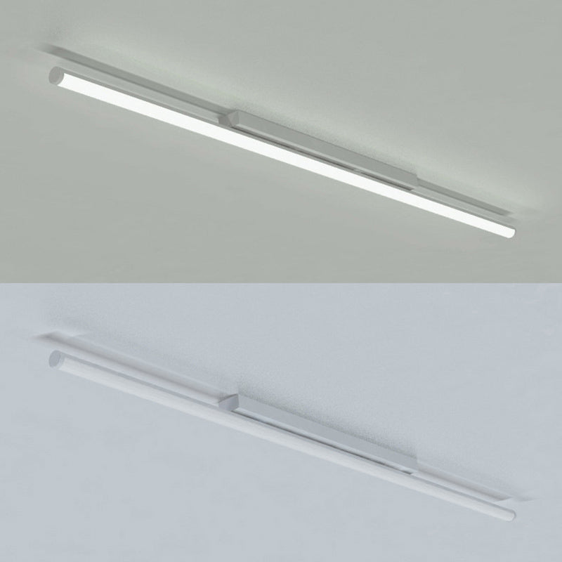 Lineare Deckenleuchte im minimalistischen Stil, LED-Beleuchtung aus Metall in Deckennähe