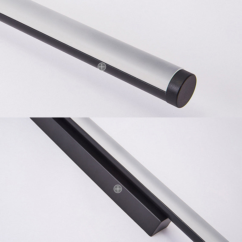 Lineare Deckenleuchte im minimalistischen Stil, LED-Beleuchtung aus Metall in Deckennähe