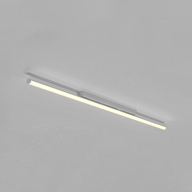 Lineare Deckenleuchte im minimalistischen Stil, LED-Beleuchtung aus Metall in Deckennähe