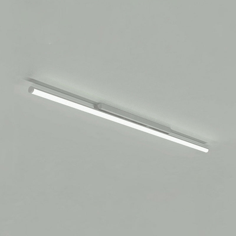 Lineare Deckenleuchte im minimalistischen Stil, LED-Beleuchtung aus Metall in Deckennähe
