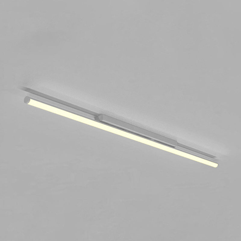 Lineare Deckenleuchte im minimalistischen Stil, LED-Beleuchtung aus Metall in Deckennähe
