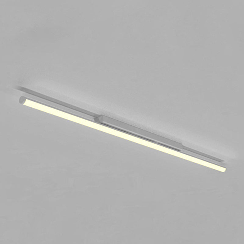 Lineare Deckenleuchte im minimalistischen Stil, LED-Beleuchtung aus Metall in Deckennähe