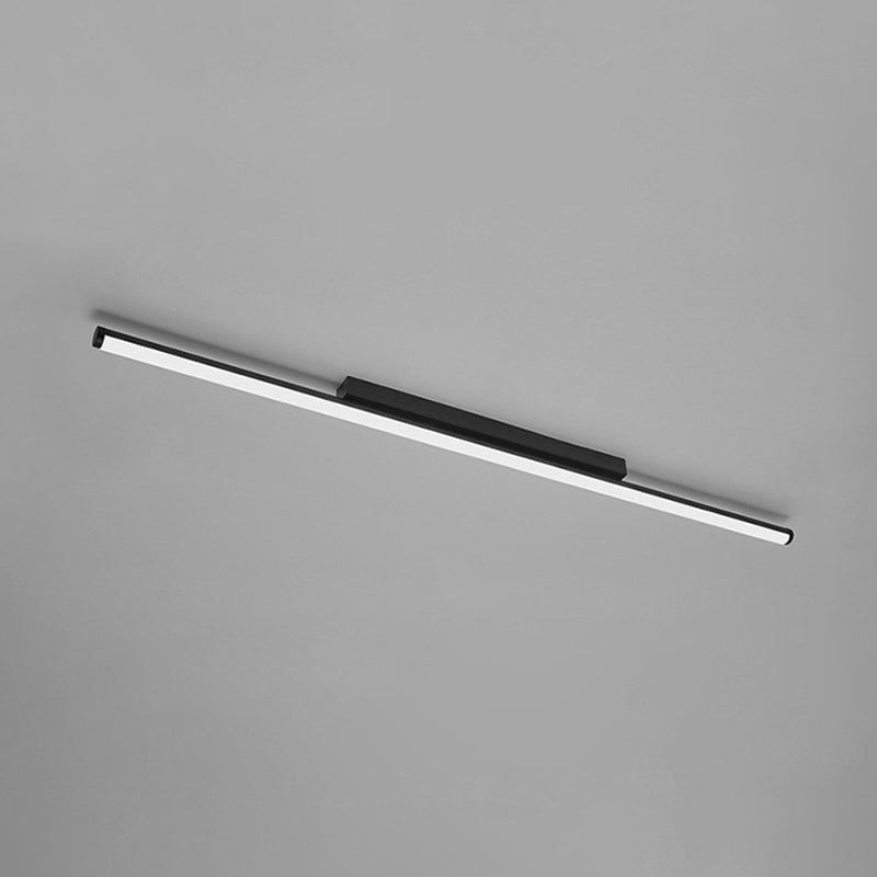 Lineare Deckenleuchte im minimalistischen Stil, LED-Beleuchtung aus Metall in Deckennähe