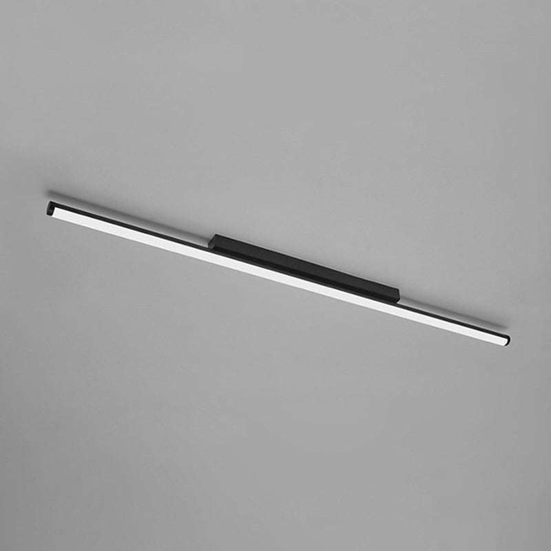 Lineare Deckenleuchte im minimalistischen Stil, LED-Beleuchtung aus Metall in Deckennähe
