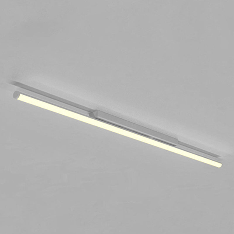 Lineare Deckenleuchte im minimalistischen Stil, LED-Beleuchtung aus Metall in Deckennähe