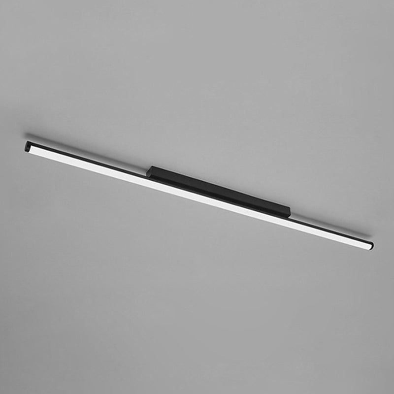 Lineare Deckenleuchte im minimalistischen Stil, LED-Beleuchtung aus Metall in Deckennähe
