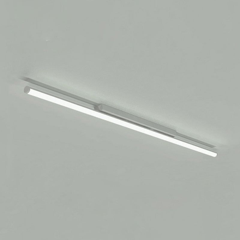 Lineare Deckenleuchte im minimalistischen Stil, LED-Beleuchtung aus Metall in Deckennähe