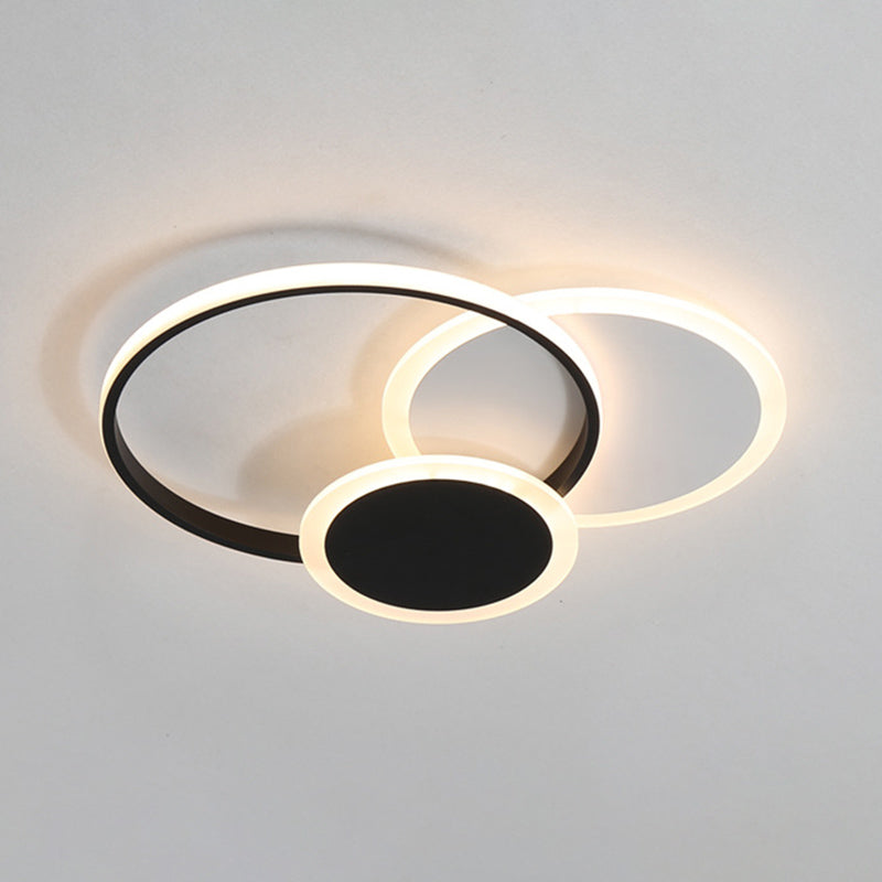 Cirkels dicht bij plafond verlichting minimalistische stijl metalen LED flush mount verlichting