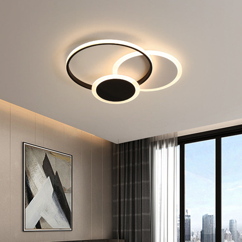 Cirkels dicht bij plafond verlichting minimalistische stijl metalen LED flush mount verlichting