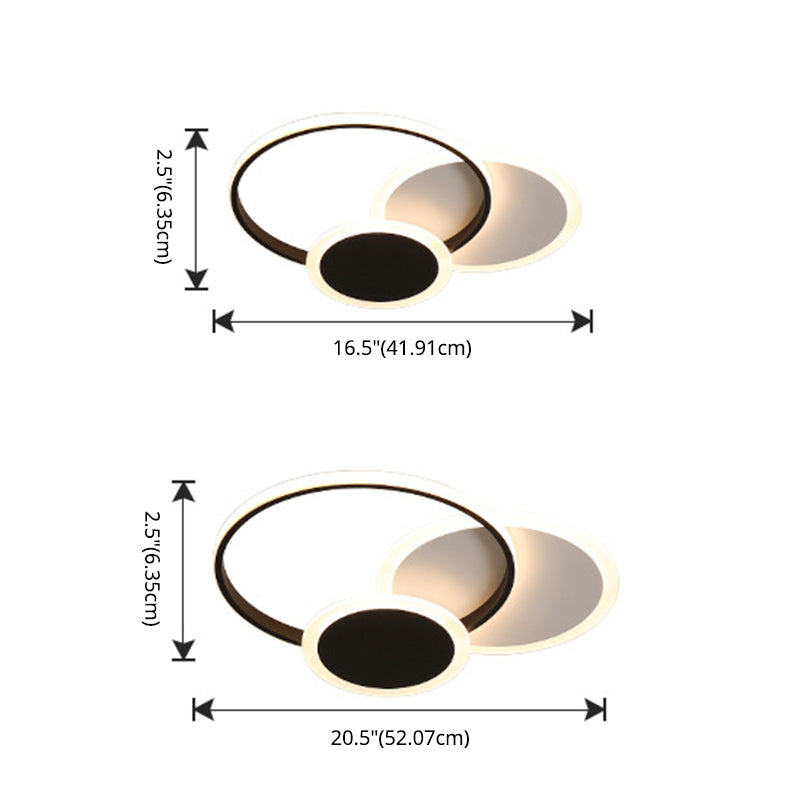 Cirkels dicht bij plafond verlichting minimalistische stijl metalen LED flush mount verlichting