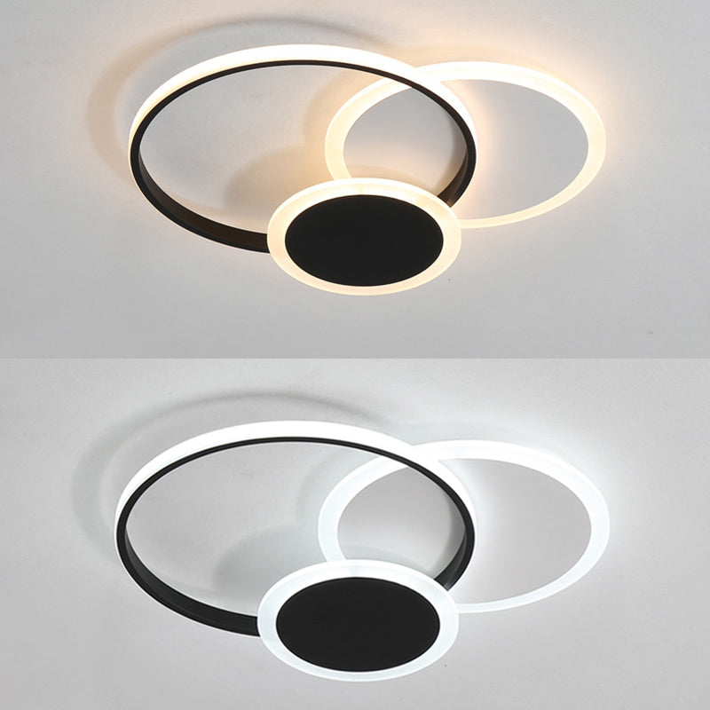 Cirkels dicht bij plafond verlichting minimalistische stijl metalen LED flush mount verlichting